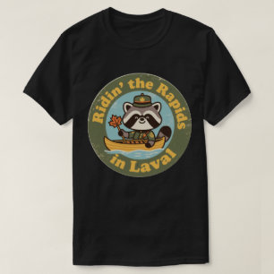 Vintage Laval Quebec Whitewater Canoeing T-Shirt