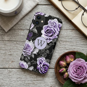 Vintage Lavender and Grey Rose  Case-Mate iPhone Case