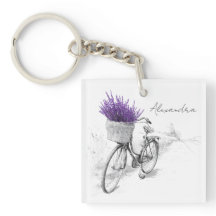 Vintage Lavender Bicycle with Flower Basket