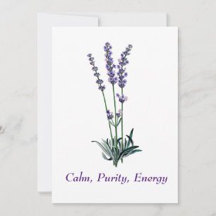 Vintage Lavender Flower Tote Bag Invitation