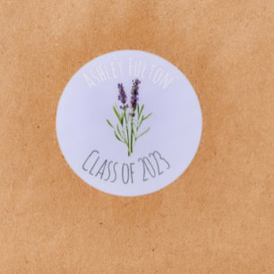 Vintage Lavender for graduations  2026 Classic Round Sticker