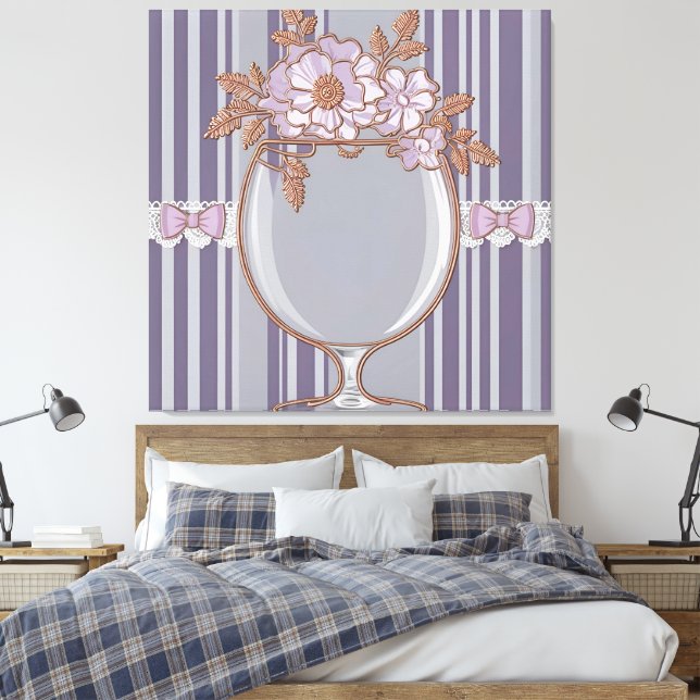 Vintage Lavender Glass  Canvas Print (Insitu(Bedroom))