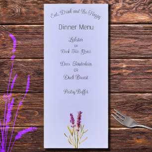 Vintage  lavender  - menu card