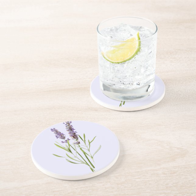 Vintage Lavender no2 Coaster (Side)