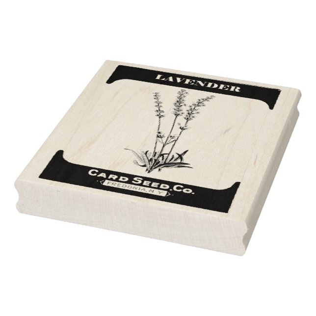 Vintage Lavender Seed Packet Rubber Art Stamp (Stamp)