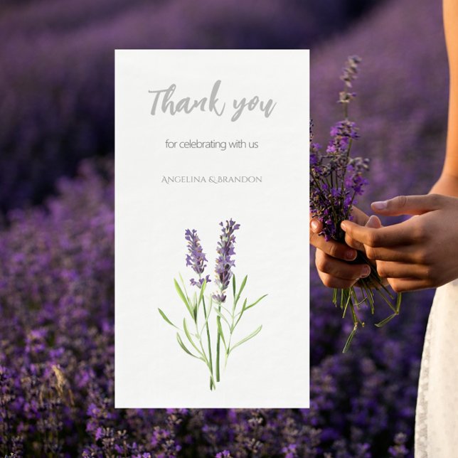 Vintage lavender - Thank you for weddings Napkin (Creator Uploaded)