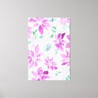 Vintage Lavender Watercolor Floral Canvas Art