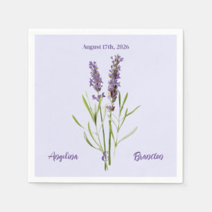 Vintage lavenders for wedding napkins