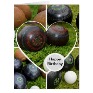 Vintage Lawn Bowls Collection, Birthday Card