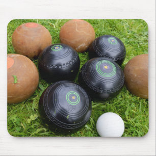 Vintage Lawn Bowls, Mouse Pad