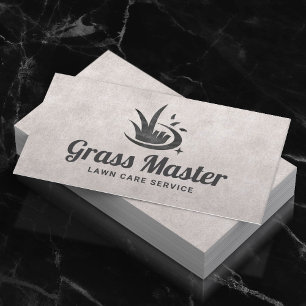 Vintage Lawn Care Logo Professional Landscaping Business Card