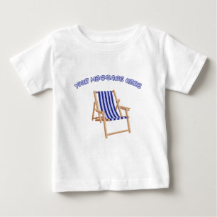 Vintage Lawn Chair Custom Message Summer Graphic  Baby T-Shirt