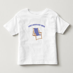 Vintage Lawn Chair Custom Message Summer Graphic  Toddler T-Shirt