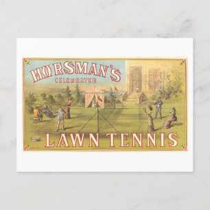 Vintage Lawn Tennis Advertisement Lithograph Postcard