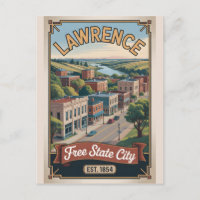 Vintage Lawrence Kansas Retro Travel