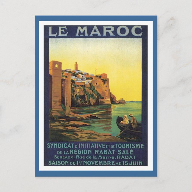 Vintage Le Maroc Morocco Postcard (Front)