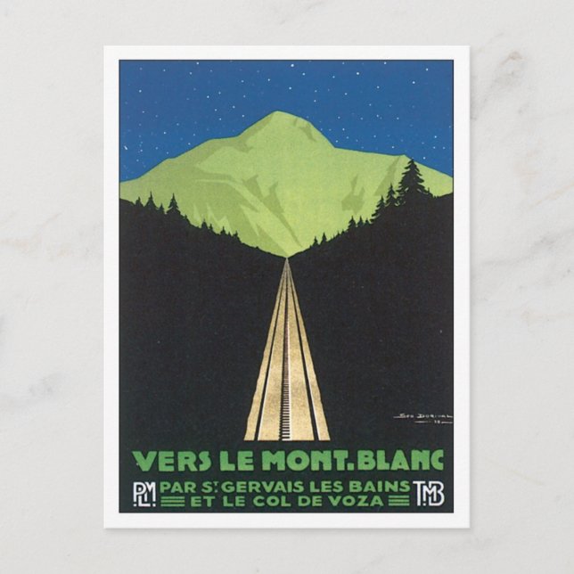 Vintage Le Mont Blanc France Postcard (Front)