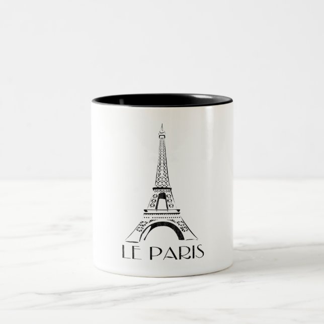 vintage le paris Two-Tone coffee mug (Center)