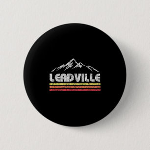 Vintage Leadville Colorado Retro Mountain Bike Ski 6 Cm Round Badge