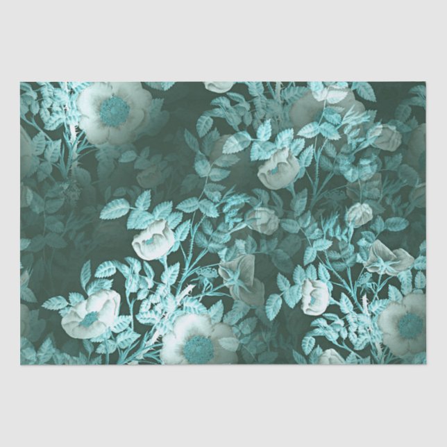 Vintage Leaf Floral Design Decoupage Tissue Paper (Front)