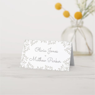 Vintage Leafy frame Wedding Place Card