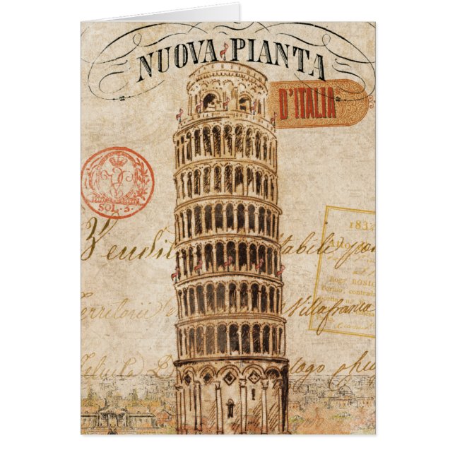 Vintage Leaning Tower of Pisa (Front)