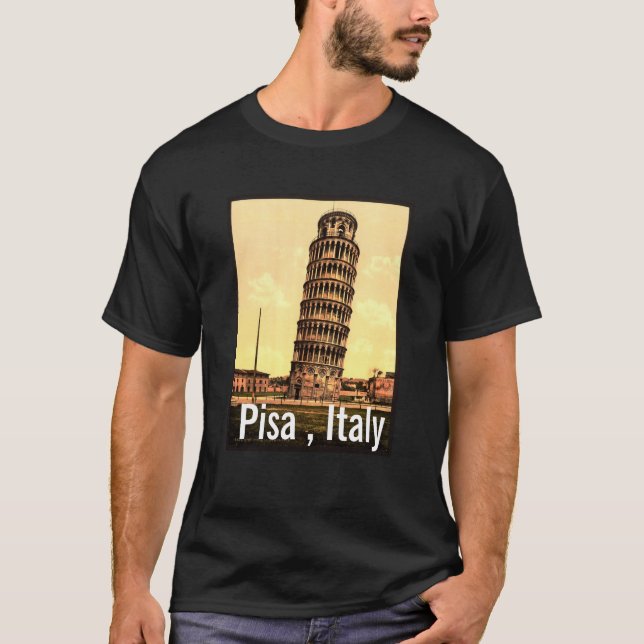 vintage leaning tower of Pisa -  Italy T-Shirt (Front)