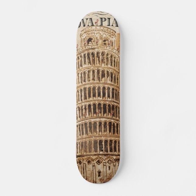 Vintage Leaning Tower of Pisa Skateboard (Front)