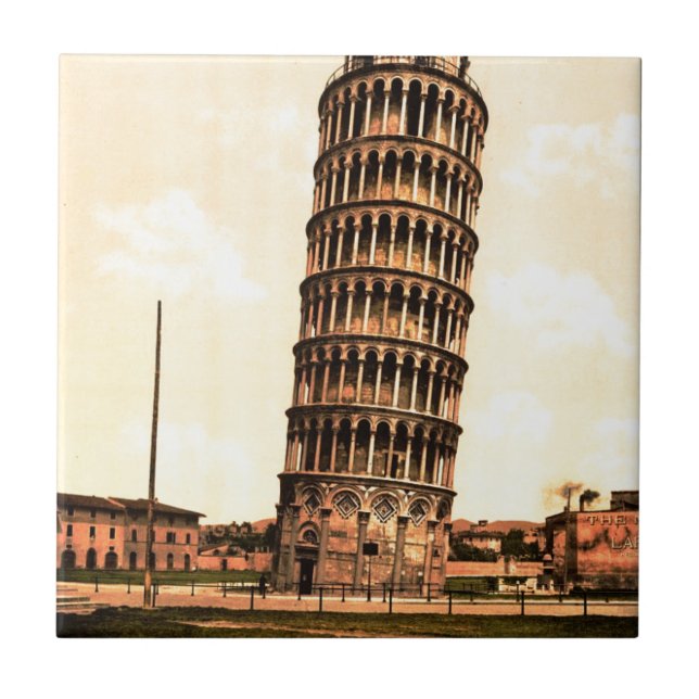 vintage leaning tower of Pisa Tile (Front)