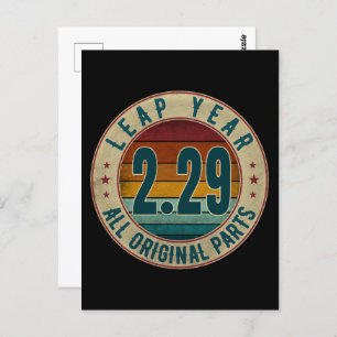 Vintage Leap Year February 29 All Original Parts Postcard
