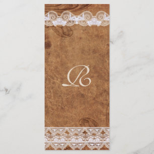 Vintage Leather and Lace Program Rack Card