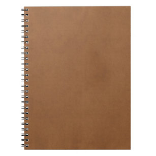 Vintage Leather Brown Parchment Paper Background Spiral Notebook