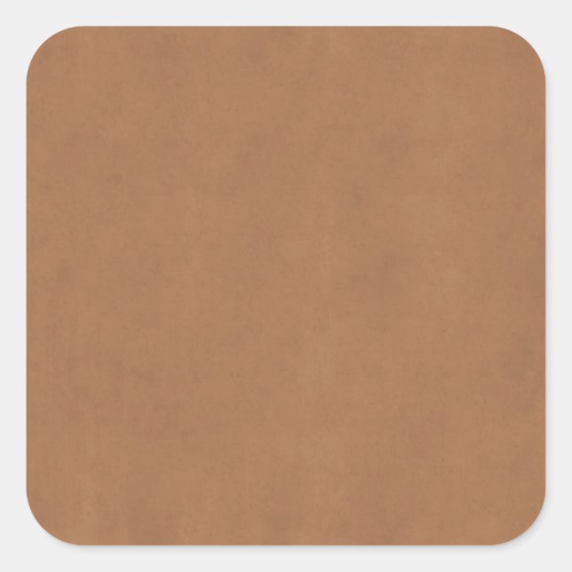 Vintage Leather Brown Parchment Template Blank Square Sticker (Front)