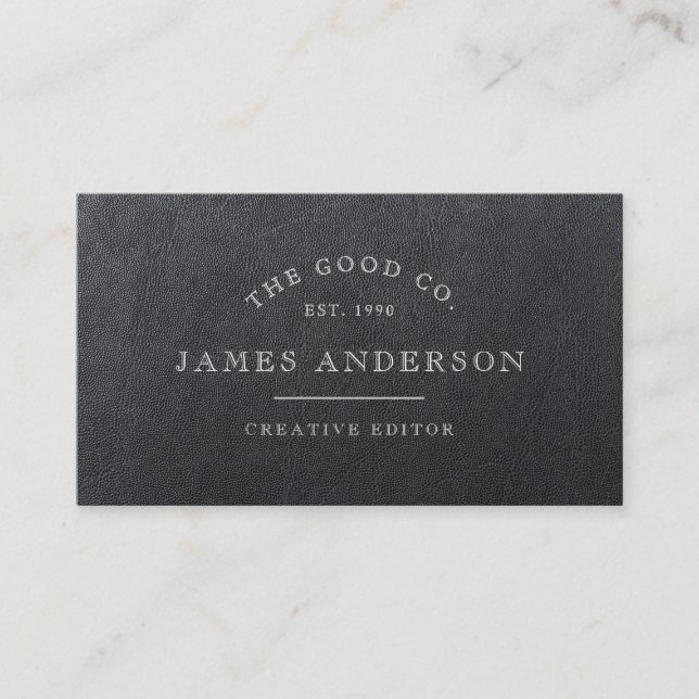 Vintage Leather Business Card (Front)