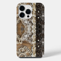 Vintage Leather Country Lace Look Women's