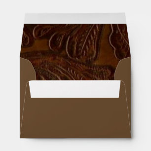 vintage leather cowboy boots country wedding envelopes