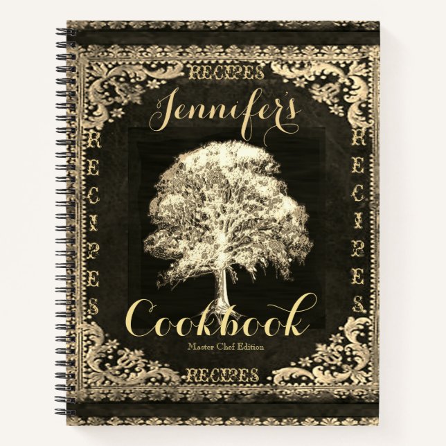 Vintage Leather Look Recipe Notebook (Front)