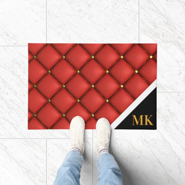 Vintage Leather Monogram Doormat (Indoor)