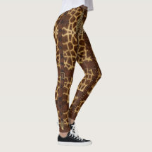 Vintage Leather Tribal Giraffe Animal Print