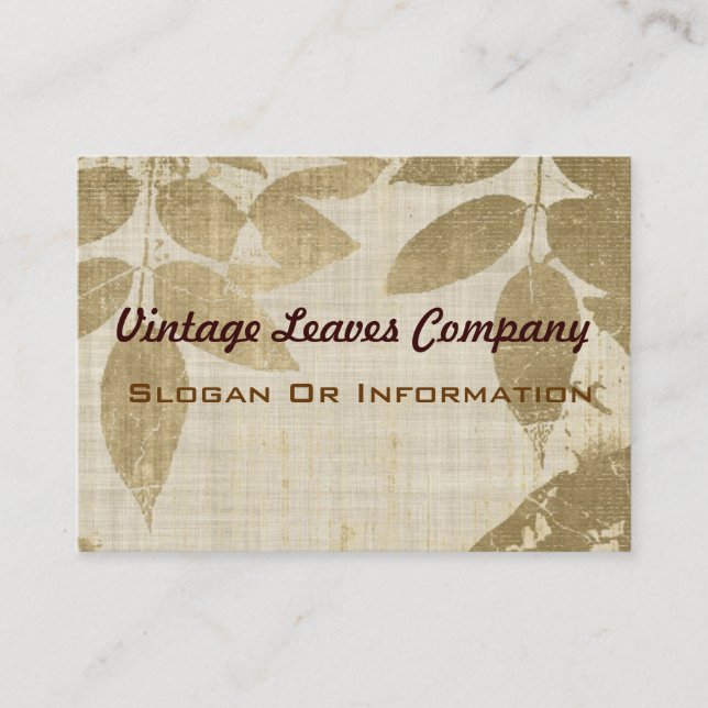 Vintage Leaves Business Cards (Front)