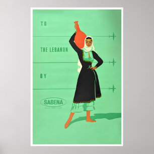 Vintage Lebanon Art Print Travel Poster Vintage