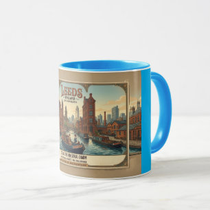 Vintage Leeds England Travel Poster Mug