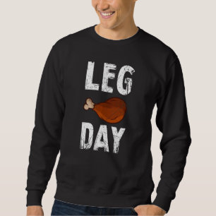 Vintage Leg Day Thanksgiving Pilgrim Costume Turke Sweatshirt