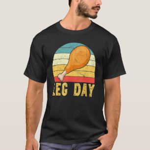 Vintage Leg Day Thanksgiving Pilgrim Costume Turke T-Shirt