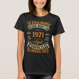 Vintage Legend Born In 1971 52nd Birthday 52 Year T-Shirt