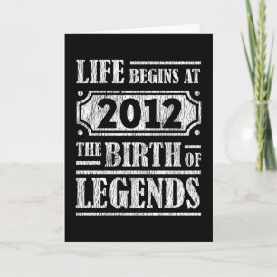 Vintage Legend Born in 2012 Vintage Birthday Gift Card