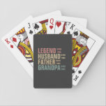 Vintage Legend Husband Father Grandpa Birthday   Playing Cards<br><div class="desc">Personalise this awesome Retro Vintage Birthday Idea and Suprise your family member</div>