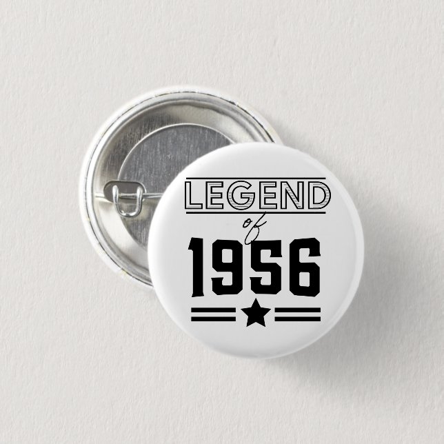 Vintage Legend of 1956 3 Cm Round Badge (Front & Back)