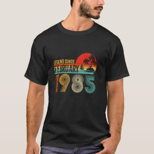 Vintage Legend Since February 1985 Retro 40th Birt T-Shirt