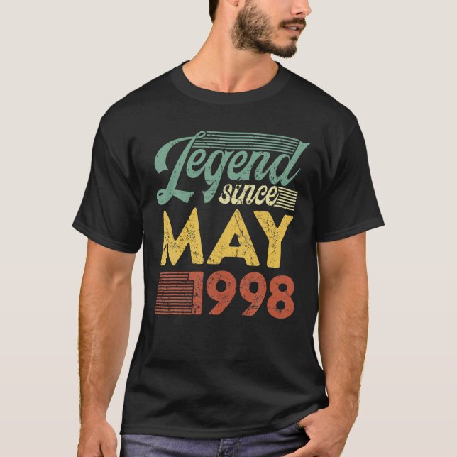 Vintage Legend Since May 1998 Birthday T-Shirt (Front)